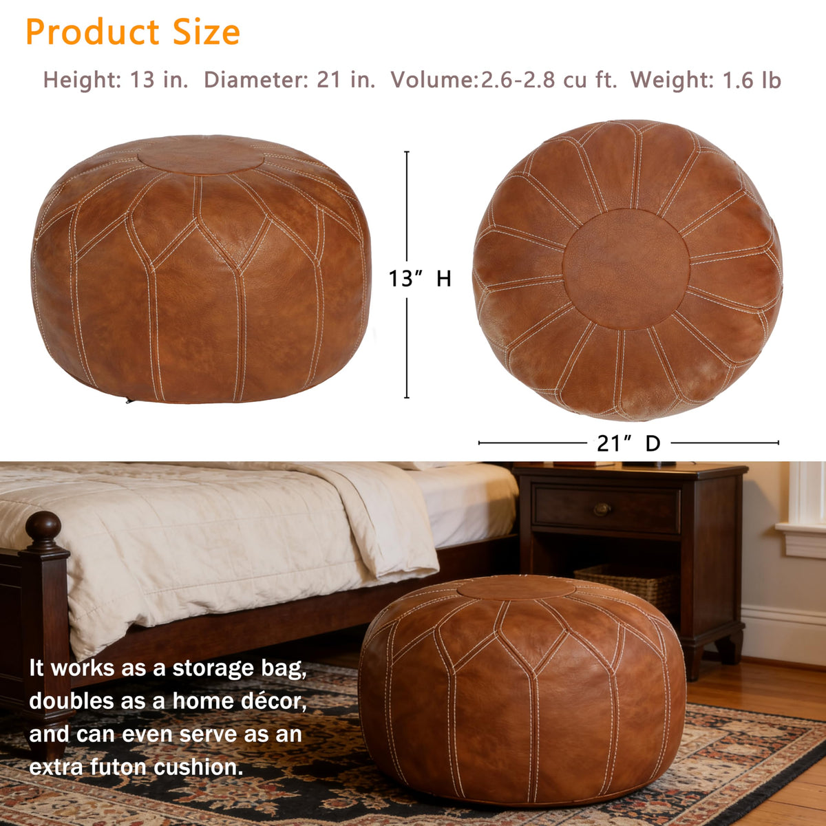 Thgonwid storage ottoman interior compartment ideal for blankets and pillows.