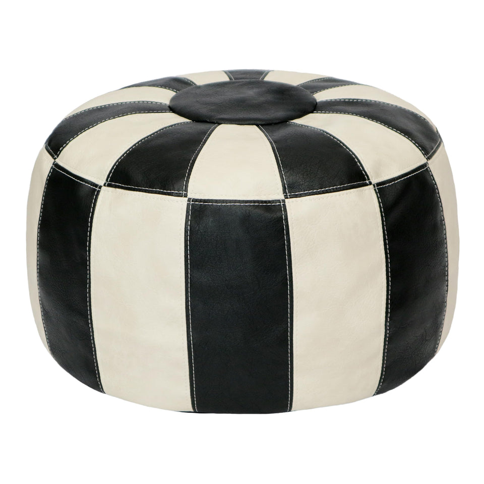 Thgonwid unstuffed Moroccan ottoman pouf cover with spacious storage for blankets.