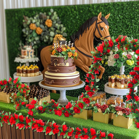 Thiccywoov Derby horse party decor adds elegant color to any corner.