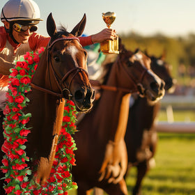 Thiccywoov flexible Derby rose vine lets you shape around trophies and rails.