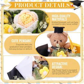 Thiccywoov graduation bear in cap and tassel, plush and charming