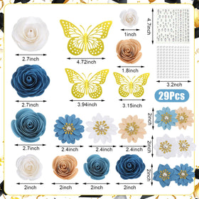 Thiccywoov 3D butterfly stickers provide sparkling accents for standout cap designs.