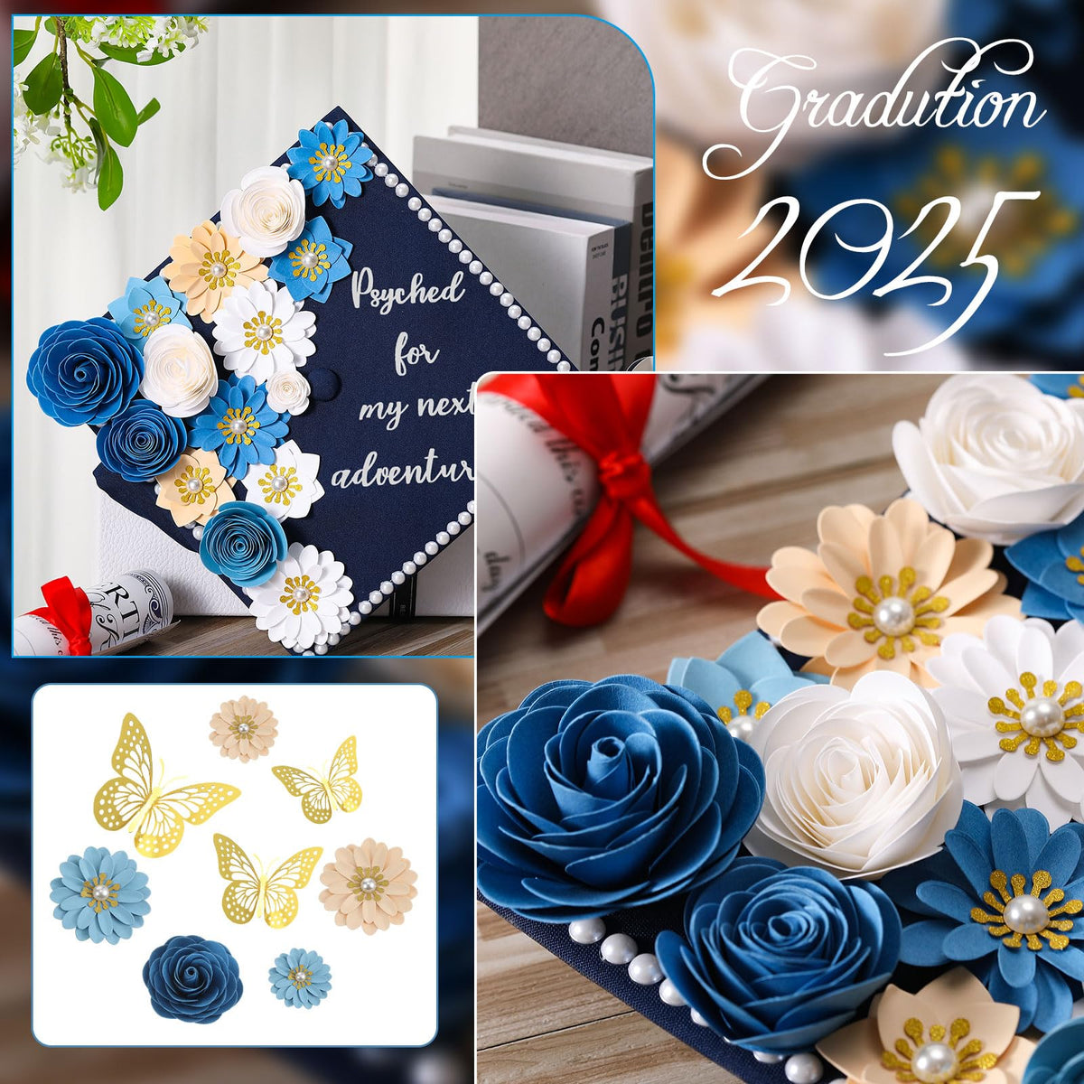 Thiccywoov blue-theme craft elements enable versatile graduation project creativity.