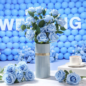 Thiccywoov blue rose stems shaped for custom arrangements