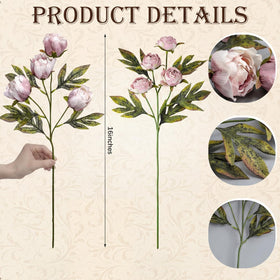 Thiccywoov peony stems vintage finish adds timeless décor charm
