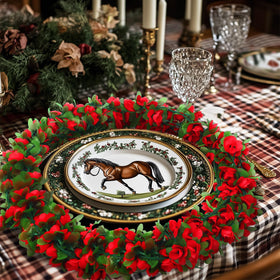 Thiccywoov table decor Derby roses brighten dining spaces without maintenance.
