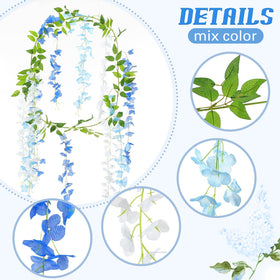 Thiccywoov dark-blue blossoms create a romantic wedding backdrop