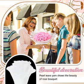 Thiccywoov waterproof wrapping paper keeps the bouquet neat and durable.
