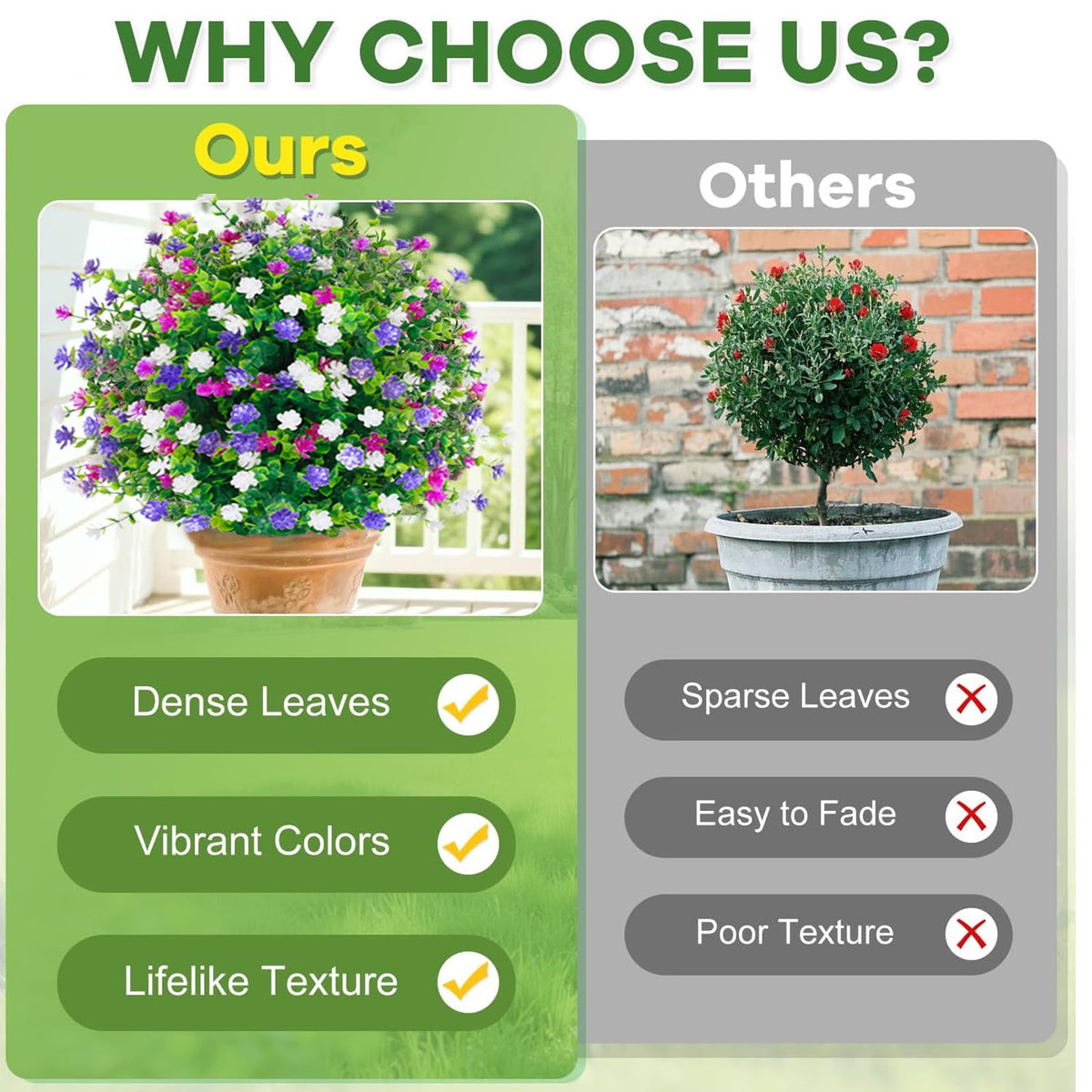THKFUL indoor-outdoor decor tops entries and patios with reusable greenery.