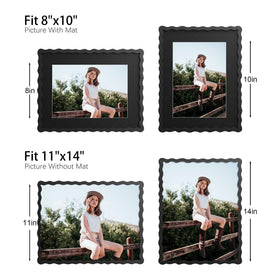 THKRLOF frame without mat fitting 11x14 photo for larger display
