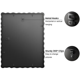 THKRLOF frame mounted on wall in horizontal and vertical orientations