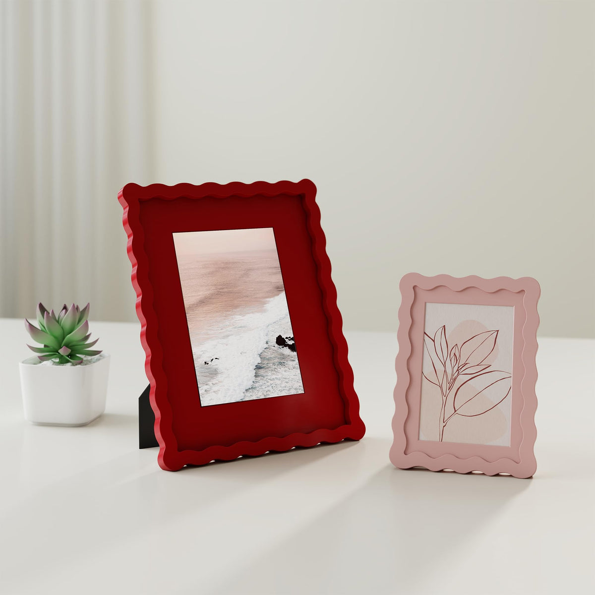 THKRLOF pink frame front view with glossy finish for a refined look.