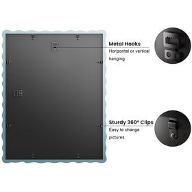 THKRLOF photo frame with rotating snaps for easy updates