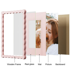 THKRLOF frame ready for wall hanging or tabletop display in pink.