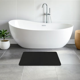 THMINS stone bath mat texture closeup showing non-slip surface for safety