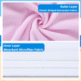 THOVSMOON seersucker microfiber layer offers quick absorption and lightweight feel.