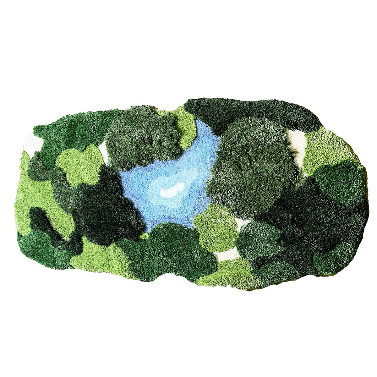 THRILRUG 3D moss design bath rug adds cozy texture for warm, inviting floors.