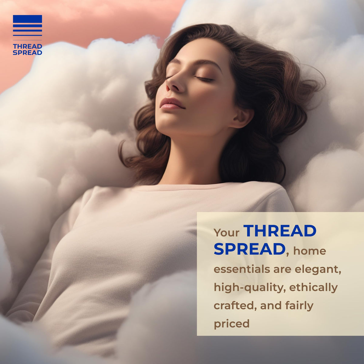 Coordinated Thread Spread Paradise pieces for a hotel-inspired bedroom look.