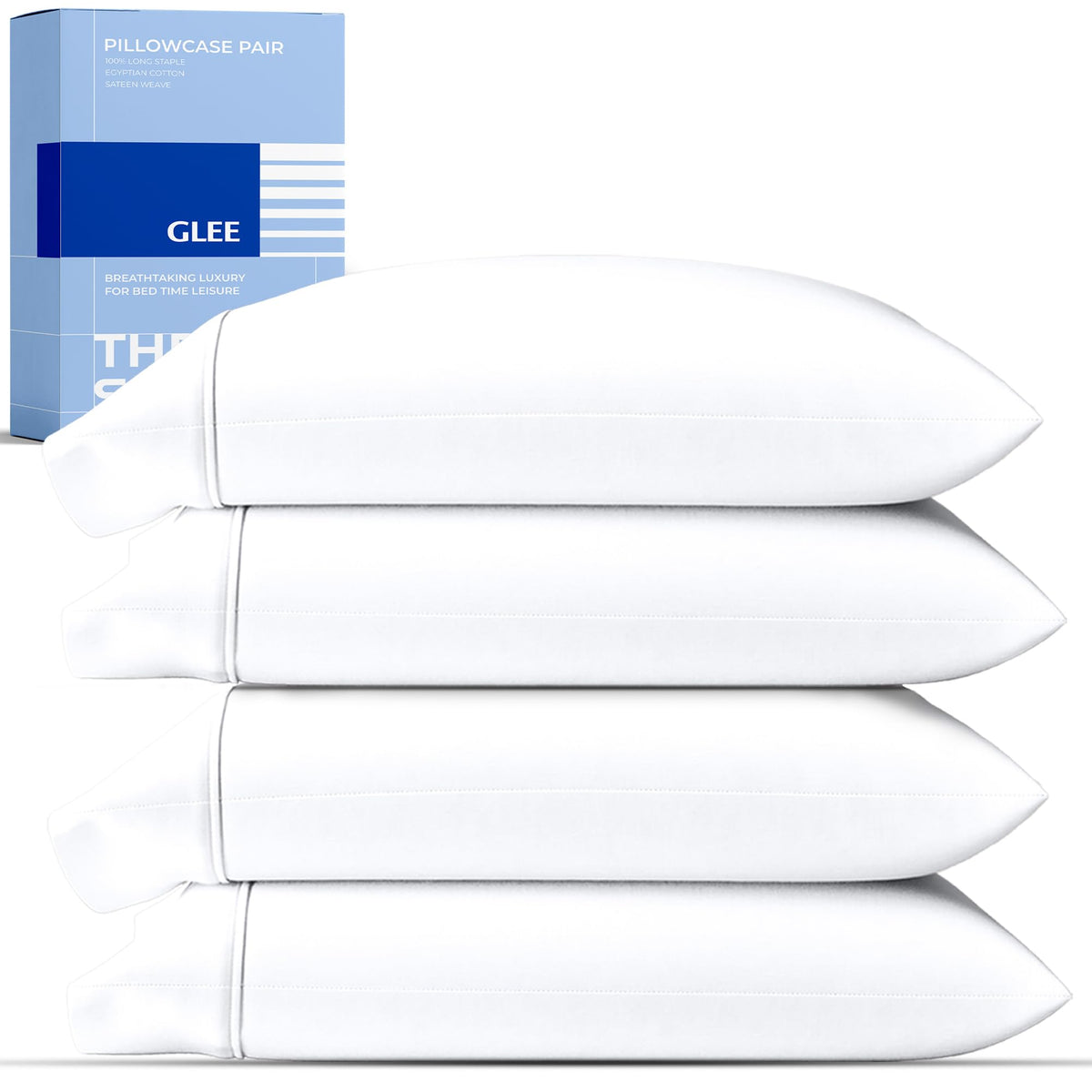 Thread Spread Glee pillowcase front view highlighting breathable, cooling cotton for comfortable sleep.