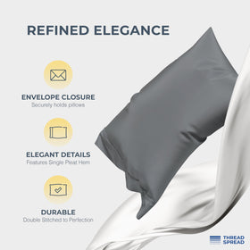 THREAD SPREAD king-size flat sheet measures 102 by 108 inches for generous coverage