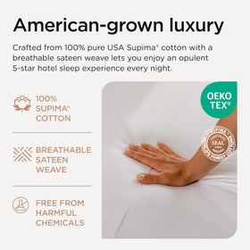 Threadmill two king pillowcases provide durable softness for nightly use.