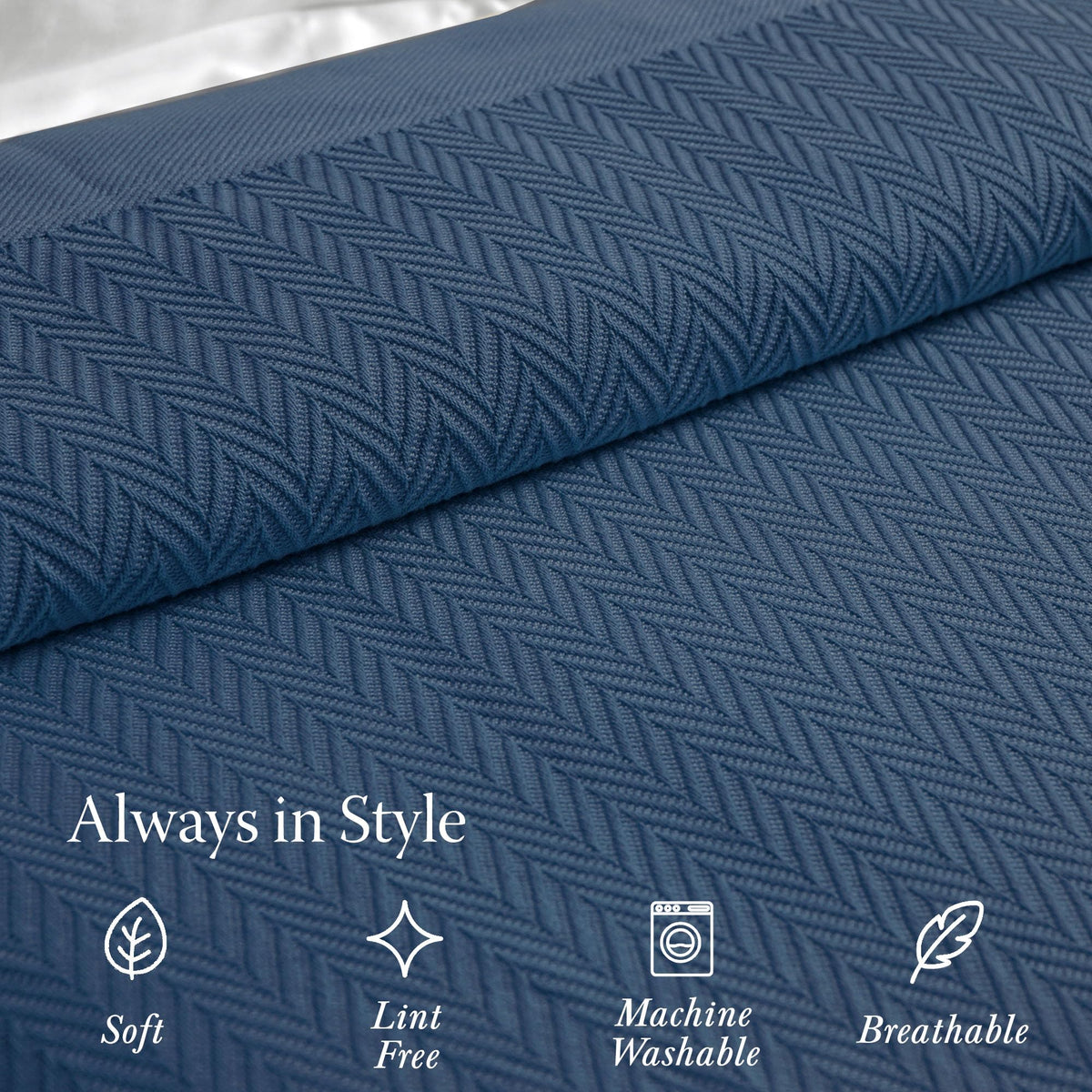 Threadmill blanket folded on sofa highlighting soft cotton touch