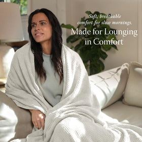 Threadmill breathable throw blanket ideal for couch and bed with soft, durable fabric.