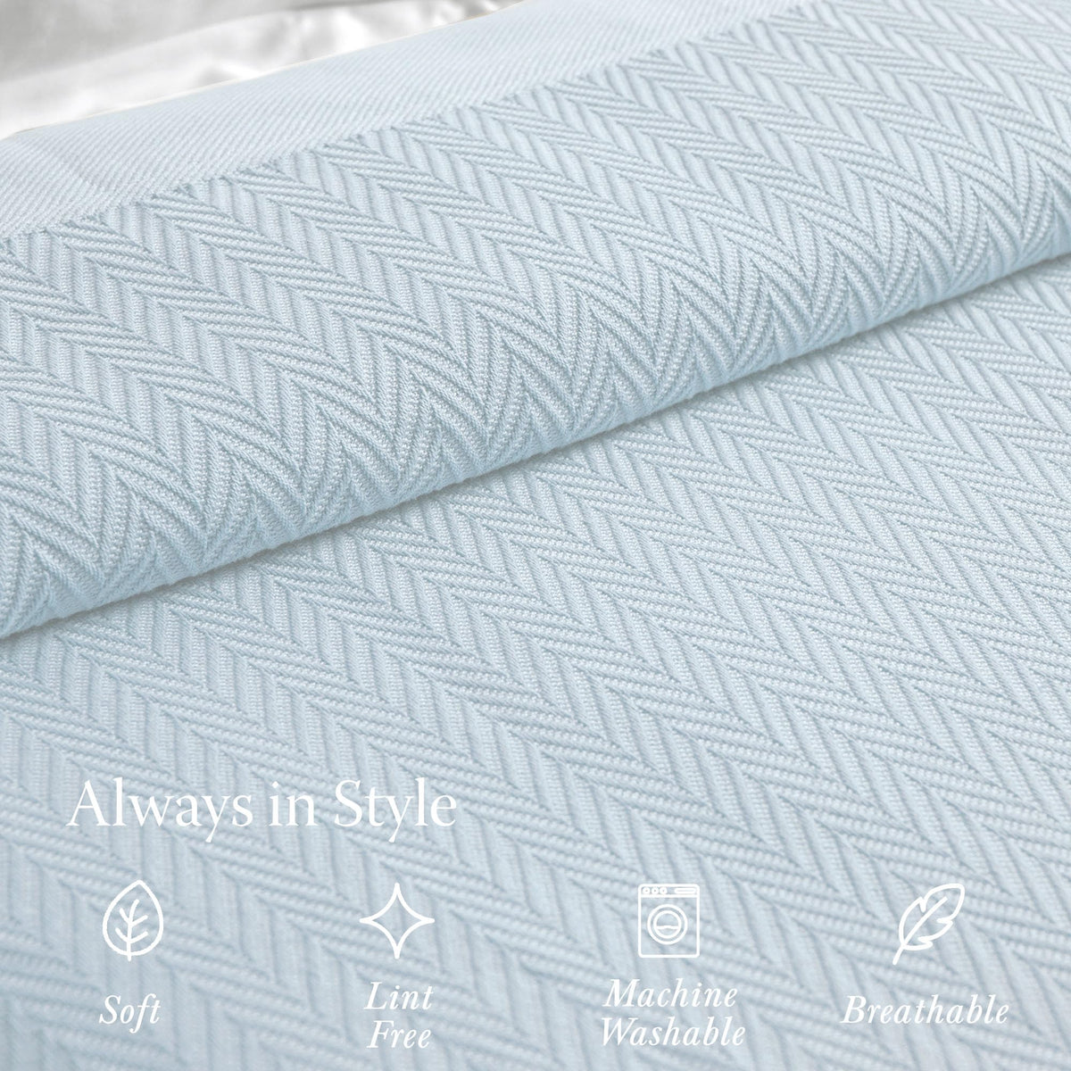 Threadmill breathable cotton blanket keeps you cool while staying soft and cozy.