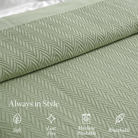 Threadmill cozy bed scene for lounging, reading, or watching TV