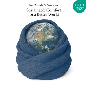 Threadmill cozy blanket draped on sofa for relaxing evenings
