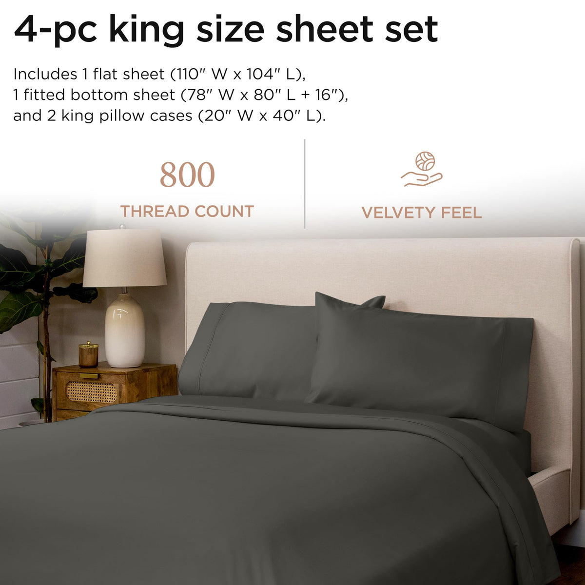 Threadmill dark grey sateen finish closeup highlighting premium feel and smooth surface