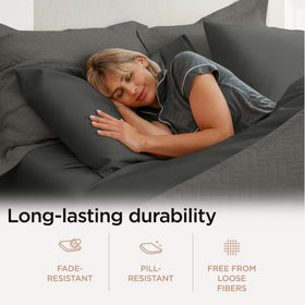 Threadmill king fitted sheet with 16-inch pocket stays in place