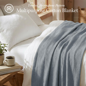 Threadmill king-size blanket 106x92 inches offers generous coverage for Cal King beds