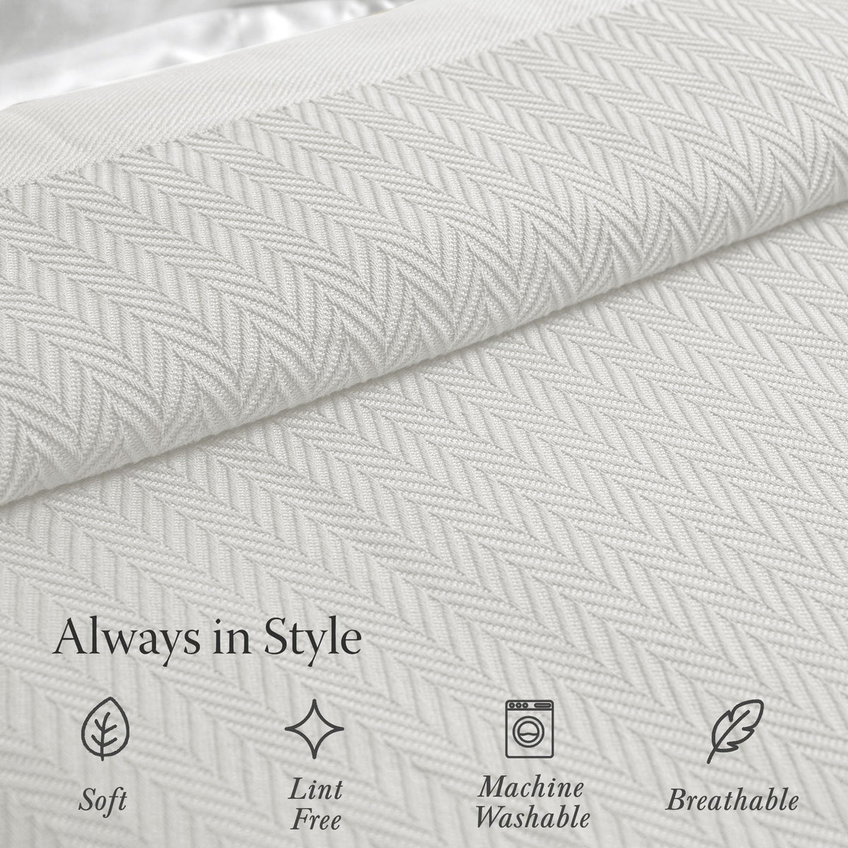 King-size Threadmill blanket spread smoothly across a bed for full coverage.