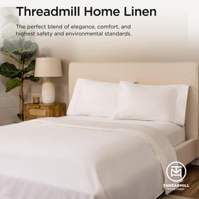 Threadmill Luxury 800TC California King bedroom setup demonstrates elegant, complete bedding ensemble
