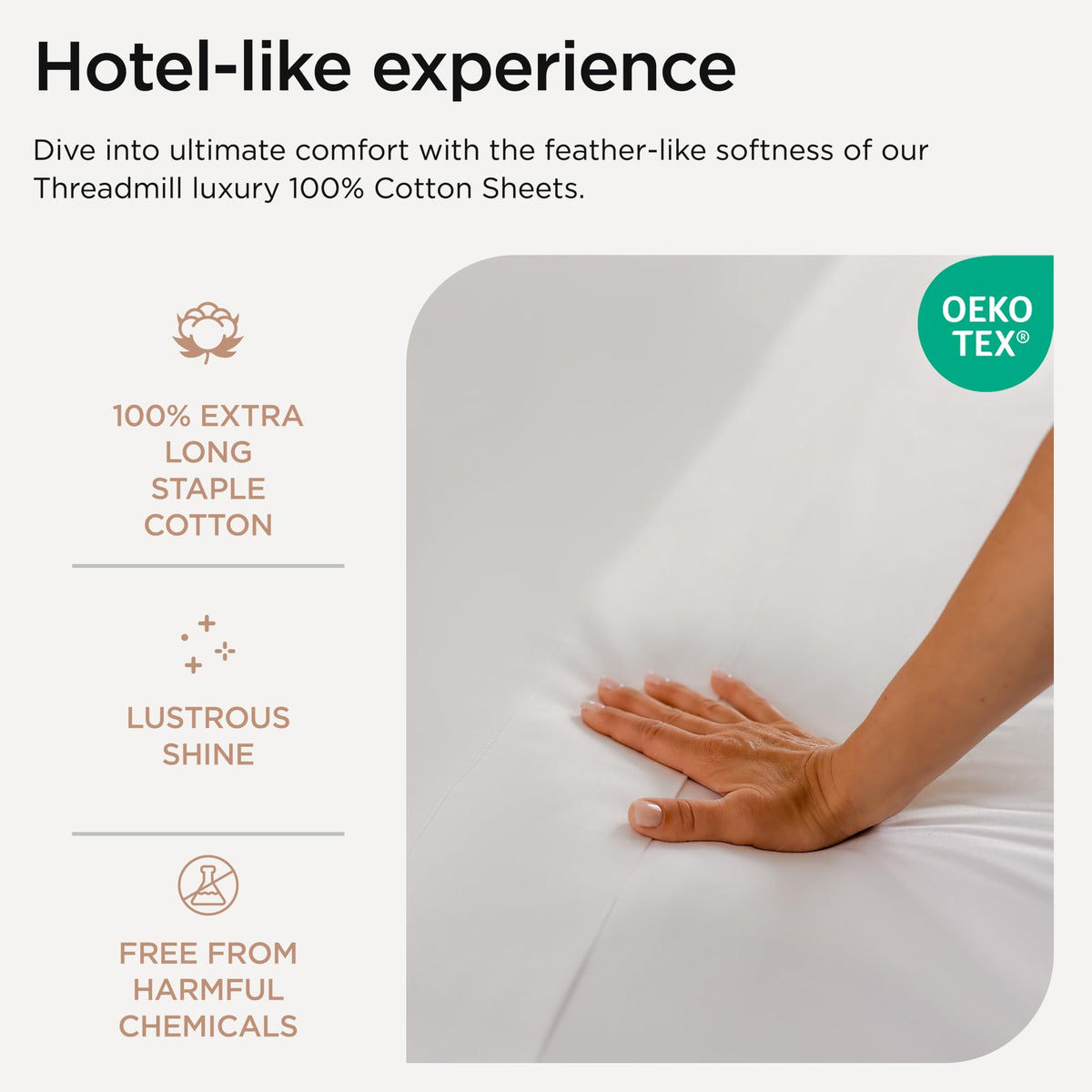 Threadmill luxury 800TC king pillowcases 2 piece laid out together for coordinated look