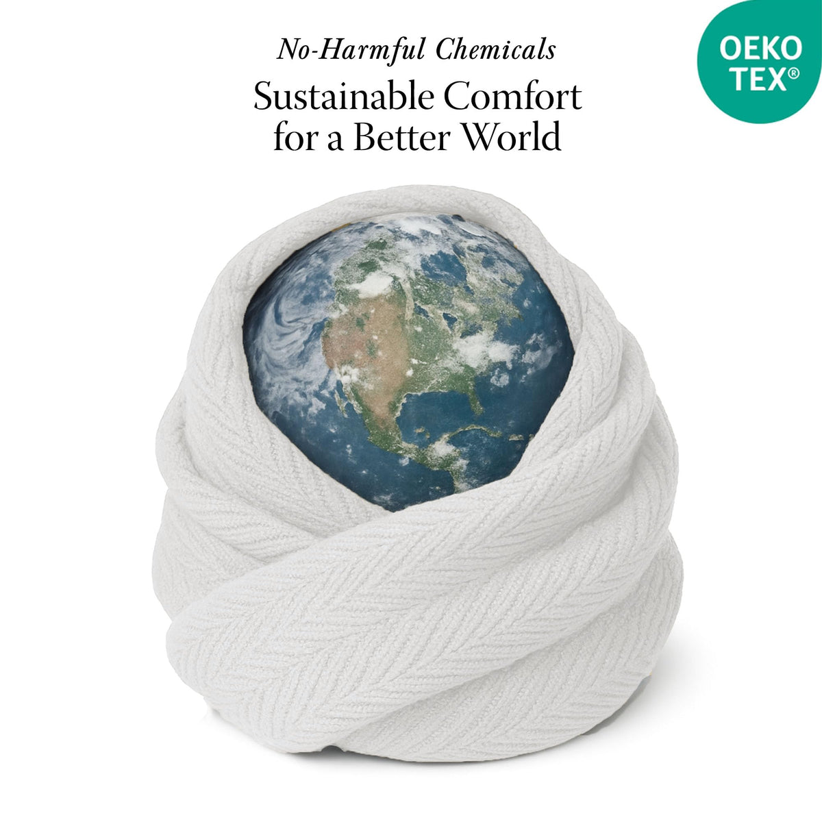 Threadmill cotton blanket is machine washable for easy care and longevity.