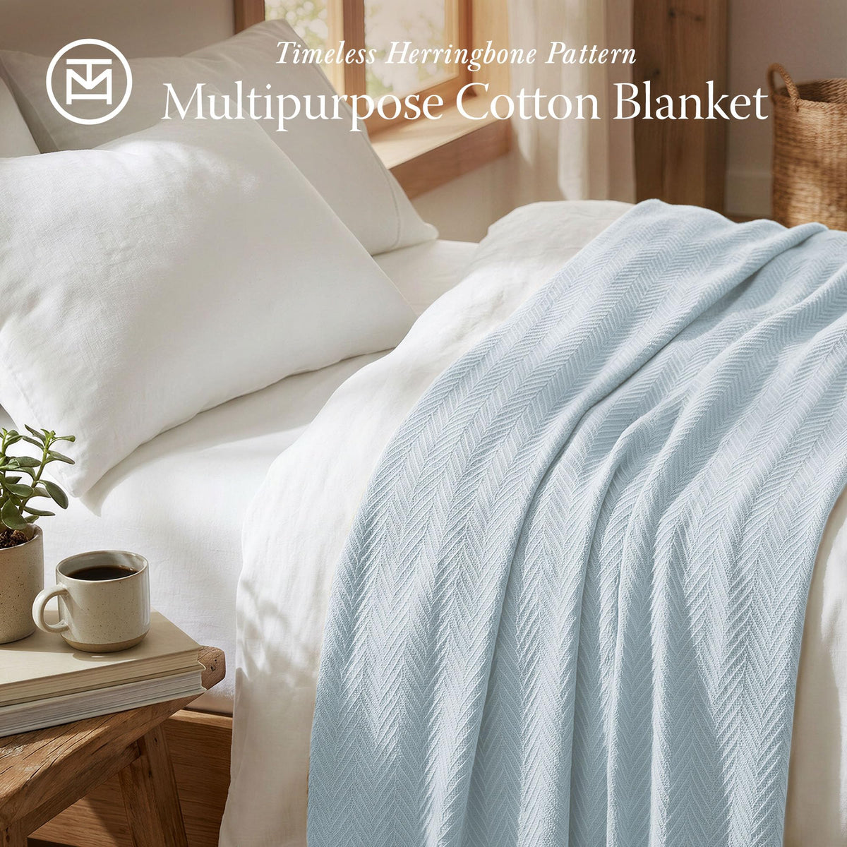 Threadmill queen-size blanket weight delivers comfortable warmth for lounging or reading.