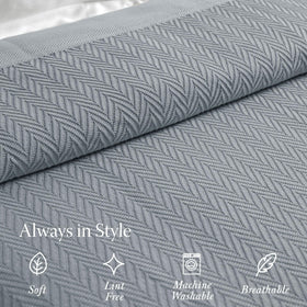 Close-up of Threadmill blanket showing soft cotton fibers and smooth weave