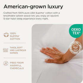 Threadmill Supima king pillowcases offering silky softness and smooth edge design