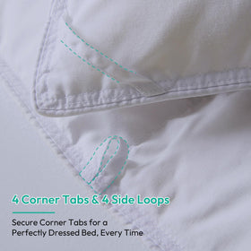 Three Geese all-season warmth bed look showcases cozy comfort year-round.