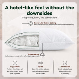 Outer cotton batting outer chambers create a cuddly, even surface for restful sleep.