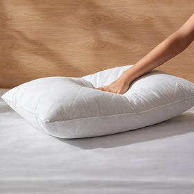 Three Geese pillow with smooth cotton cover and tailored edges for comfort.
