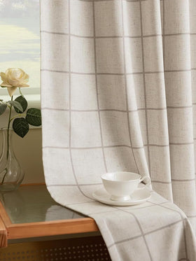Three Girls plaid pinch-pleated curtains with premium drape for living room privacy