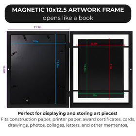 Three Orchids frame with storage area ideal for organizing art