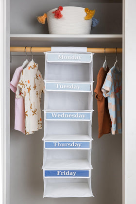 Three Sweet Peas Co stress-free school mornings with preplanned outfits.