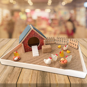 Threeheng garden tools includes rake and tweezers for creative sand art.