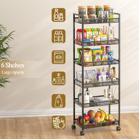ThreeHio slim cart in bathroom organizing towels and toiletries.