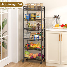 ThreeHio slim cart between appliances to maximize space.
