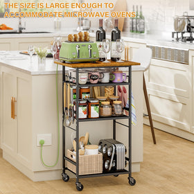ThreeHio bar-serving cart for entertaining and beverage setup.